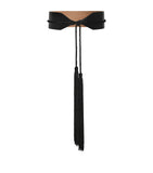 Alaïa large leather belt with satin cords and tassels - British product