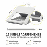 Fellowes Breyta white laptop stand 15.6 inch, imported from the UK