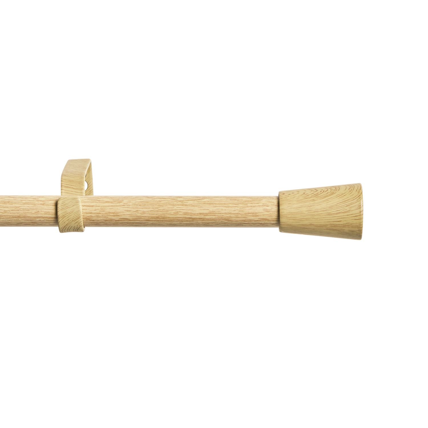 Argos Home Extendable Metal Trumpet Light Oak Curtain Pole - 165 - 300cm
