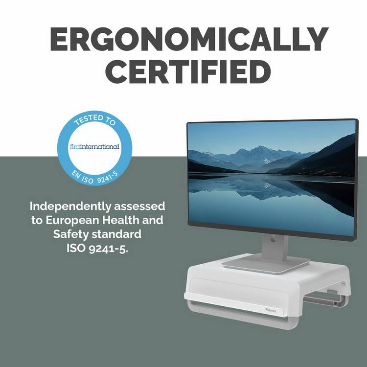 Fellowes Breyta monitor stand white, imported from the UK