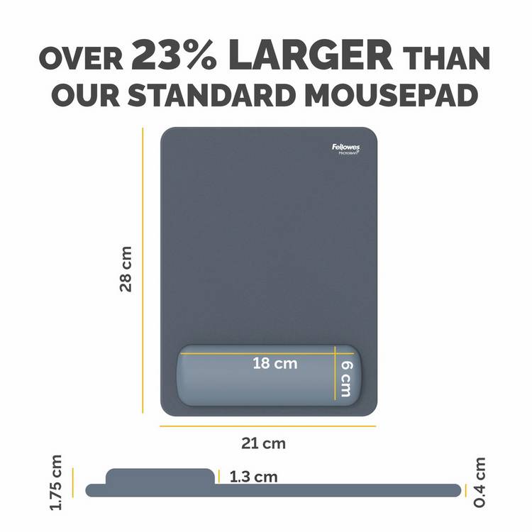 Fellowes Breyta XL mousepad wrist rest Marine imported from the UK