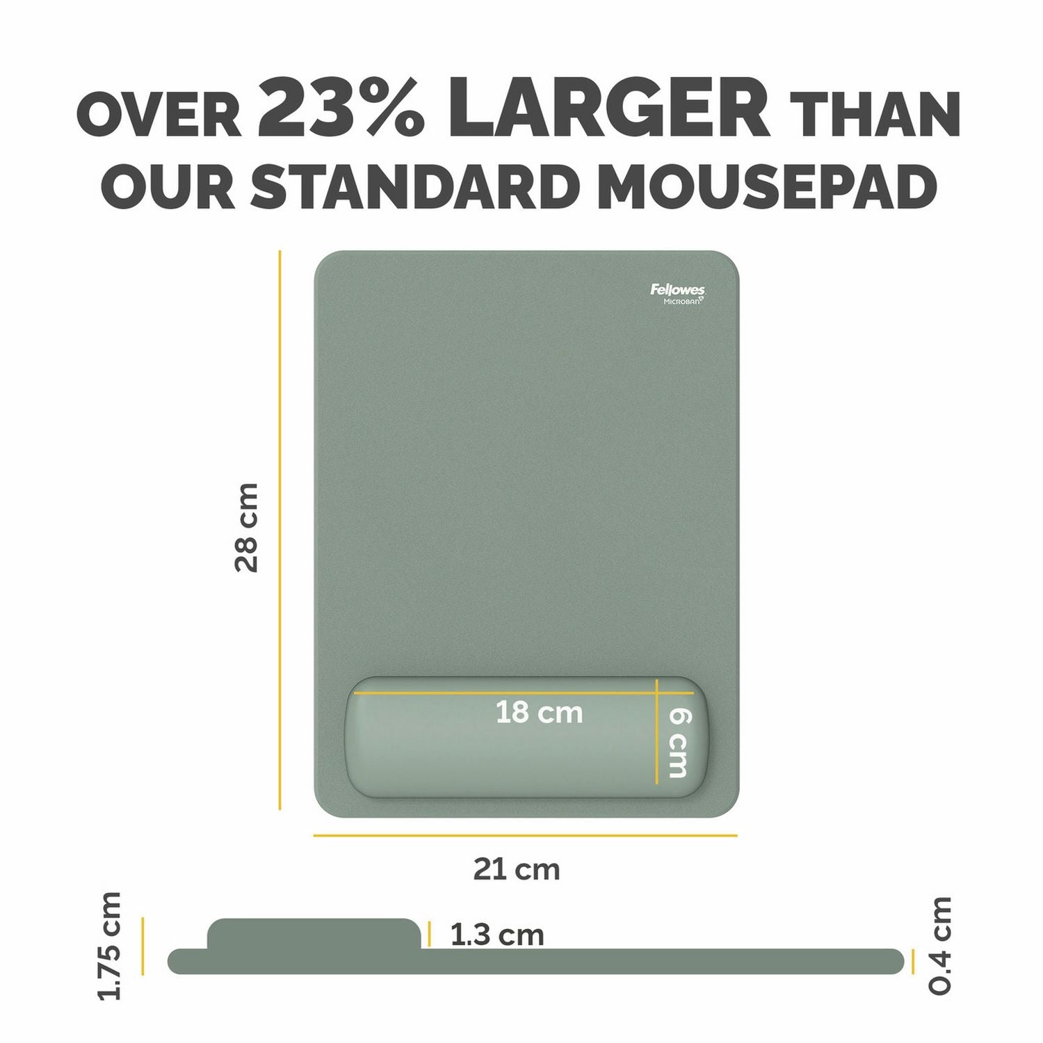 Fellowes Breyta XL mousepad wrist rest Sage (British brand)