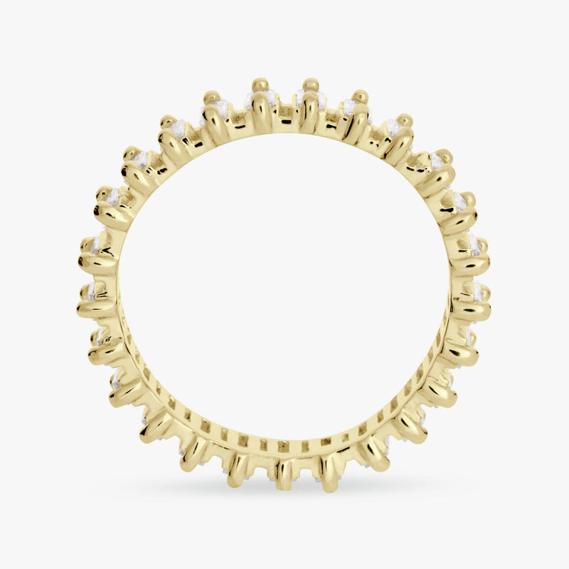 Revere Gold Plated Sterling Silver Baguette Ring - Large