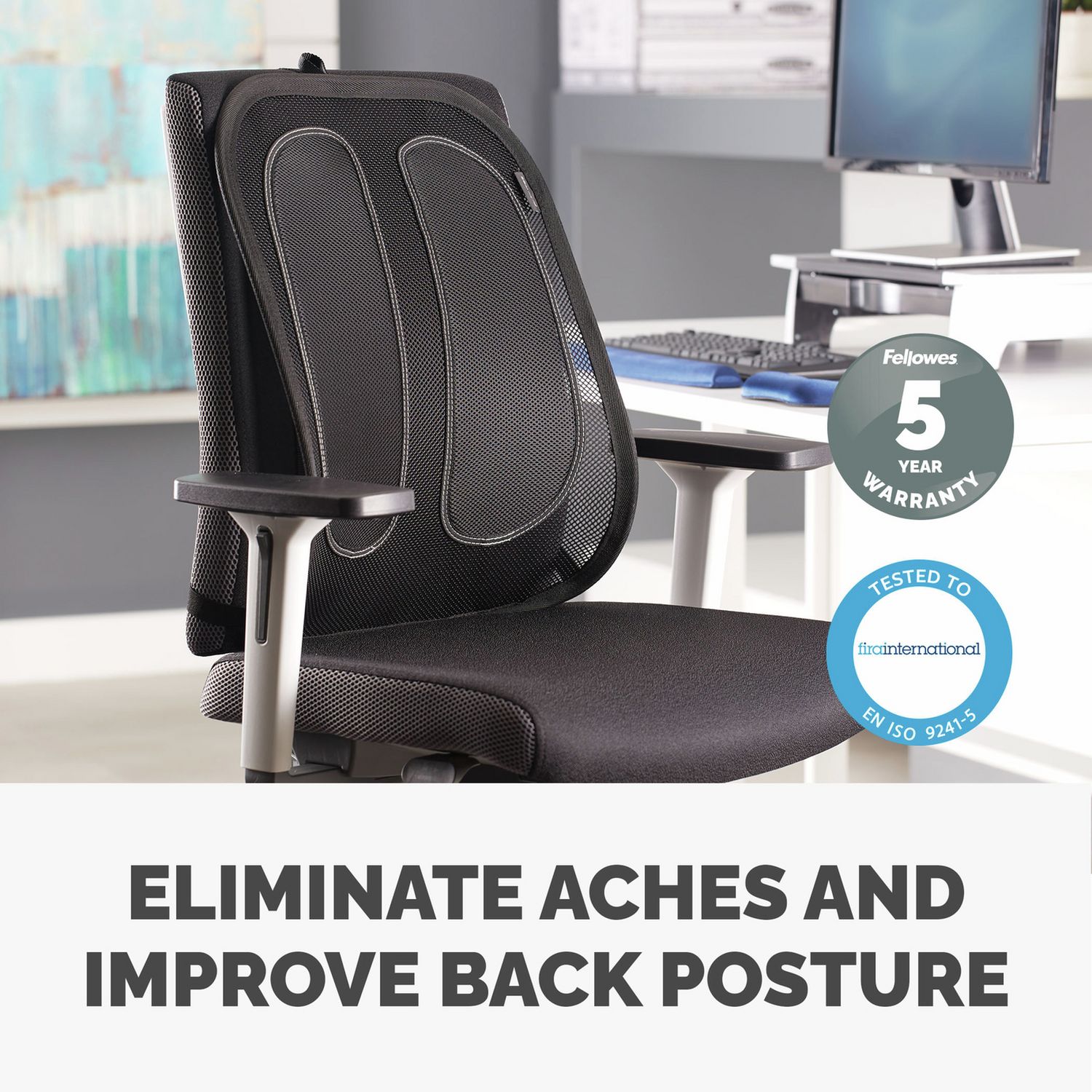 Fellowes mesh back support for office chairs, UK version
