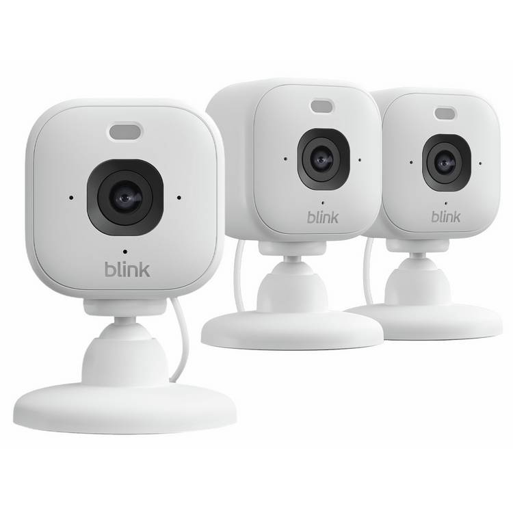 Blink Mini 2K+ 3-pack plug-in security camera (British brand)