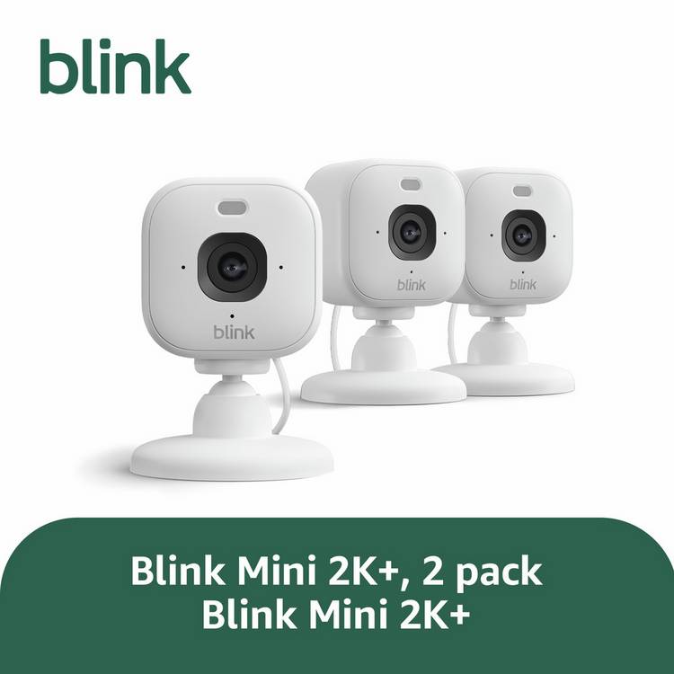 Blink Mini 2K+ 3-pack plug-in security camera (British brand)