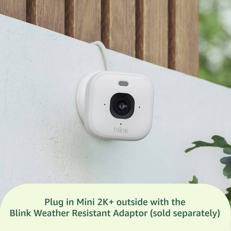Blink Mini 2K+ 3-pack plug-in security camera (British brand)