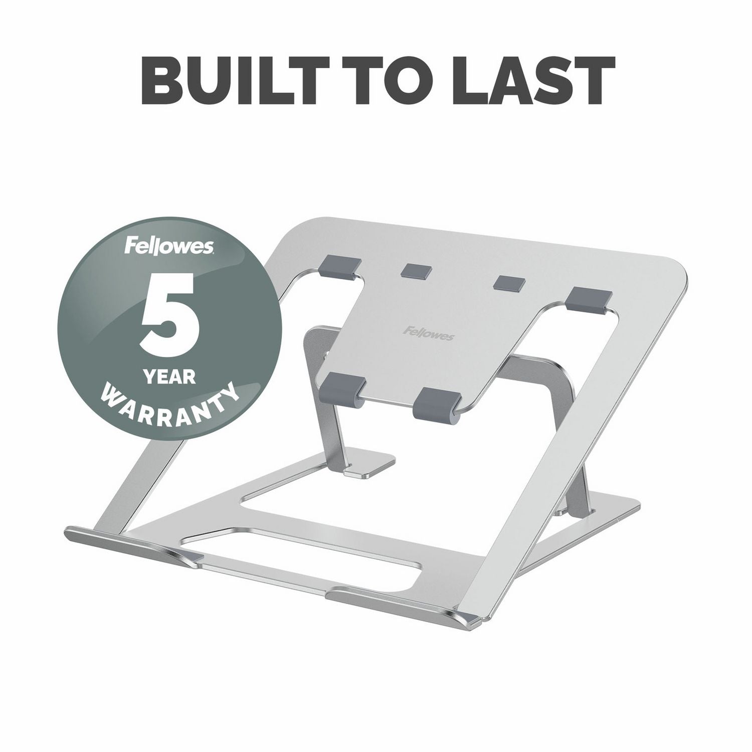 Fellowes portable laptop stand silver for 15-inch laptops, UK version