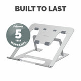 Fellowes portable laptop stand silver for 15-inch laptops, UK version