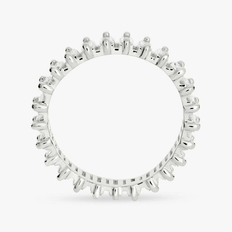 Revere sterling silver eternity ring baguette cubic zirconia large - British product