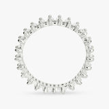 Revere sterling silver eternity ring baguette cubic zirconia large - British product