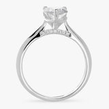 Revere sterling silver pear solitaire ring medium (British brand)