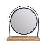 Argos Home dressing table mirror black wood metal 39x36cm, UK version