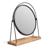Argos Home dressing table mirror black wood metal 39x36cm, UK version