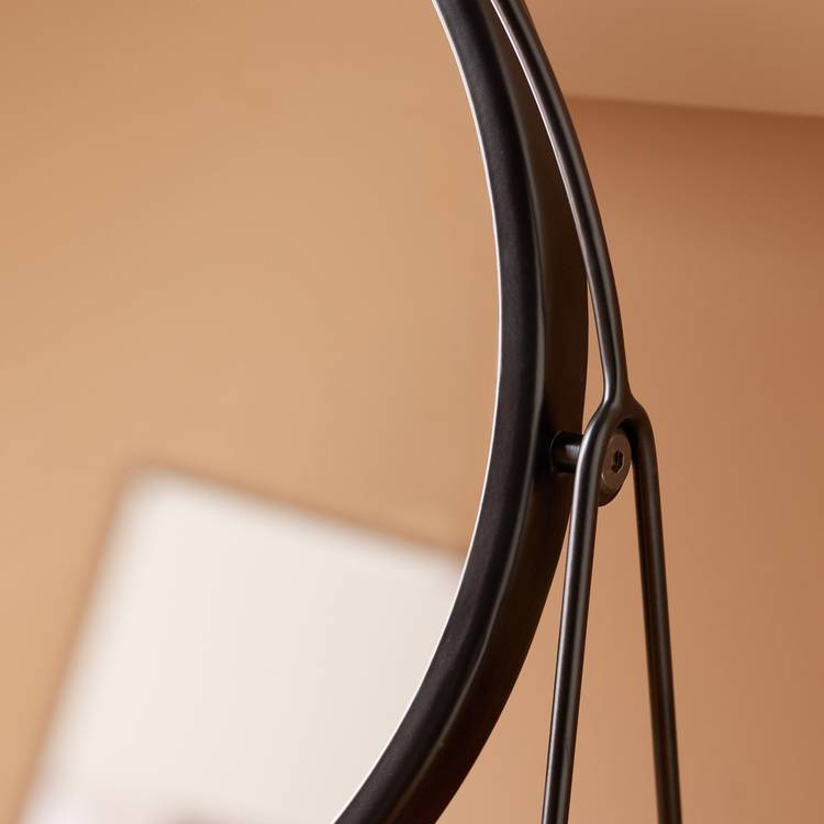 Argos Home dressing table mirror black wood metal 39x36cm, UK version