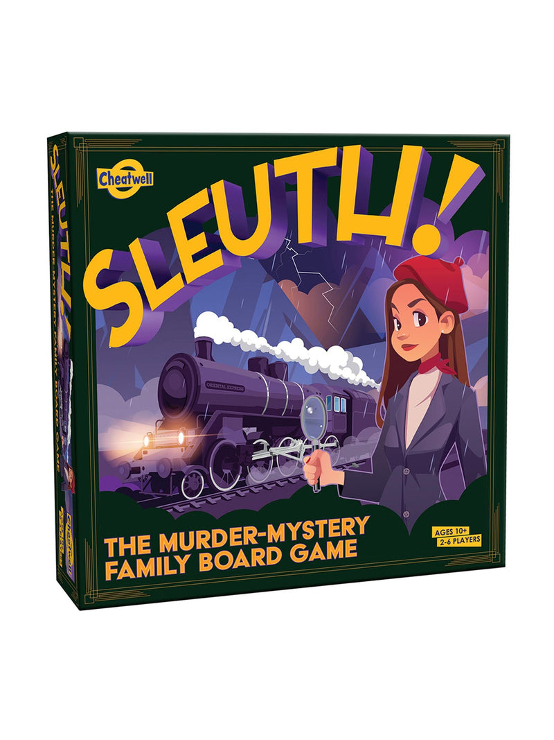 Cheatwell Games Sleuth murder mystery board game, imported from the UK