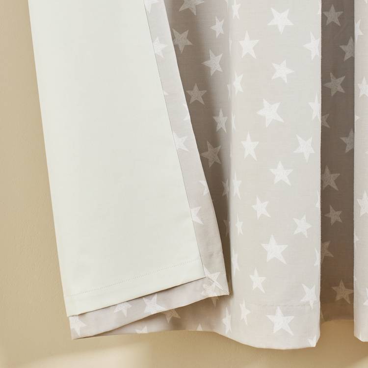 Argos Home grey star blackout curtains 168x137cm - British product