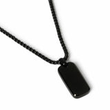 Uncommon Souls black tone dog tag necklace 50cm chain, UK version