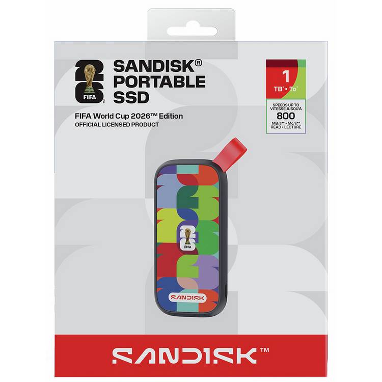SanDisk Portable SSD FIFA World Cup 2026 Edition 1TB - British product