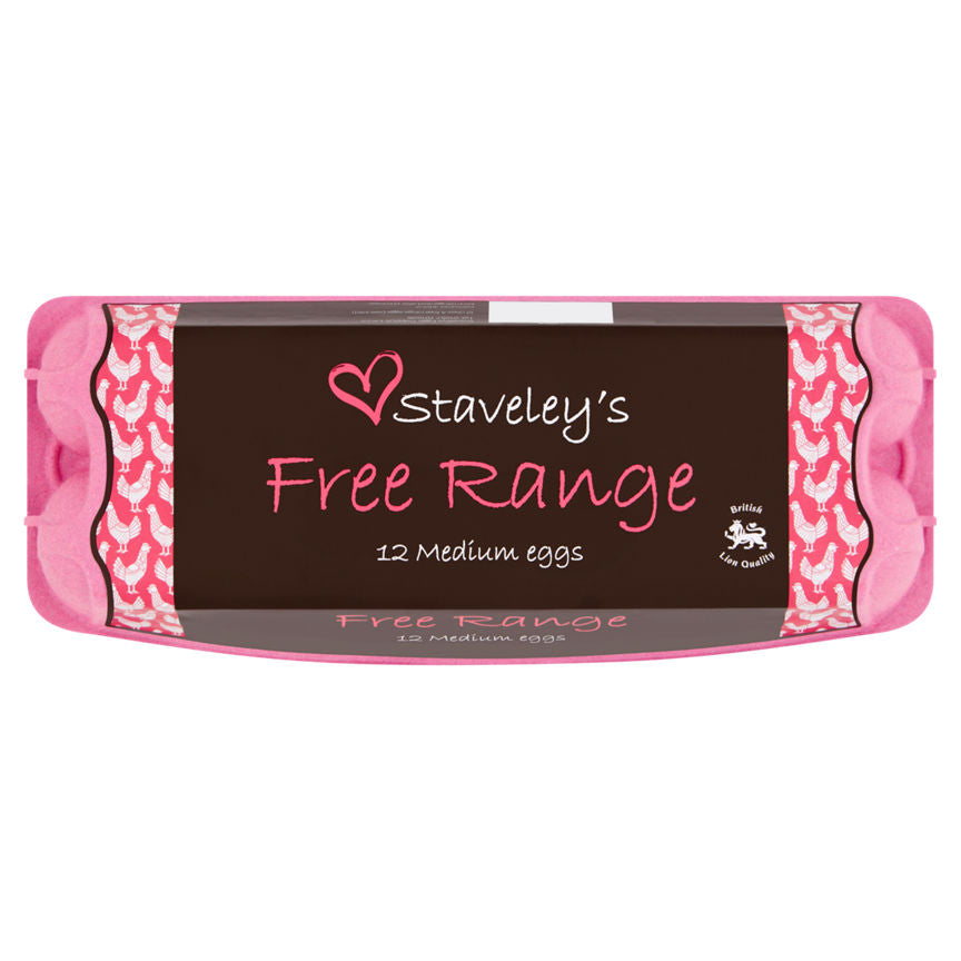 Staveley 12 Medium Free Range Eggs GOODS ASDA   