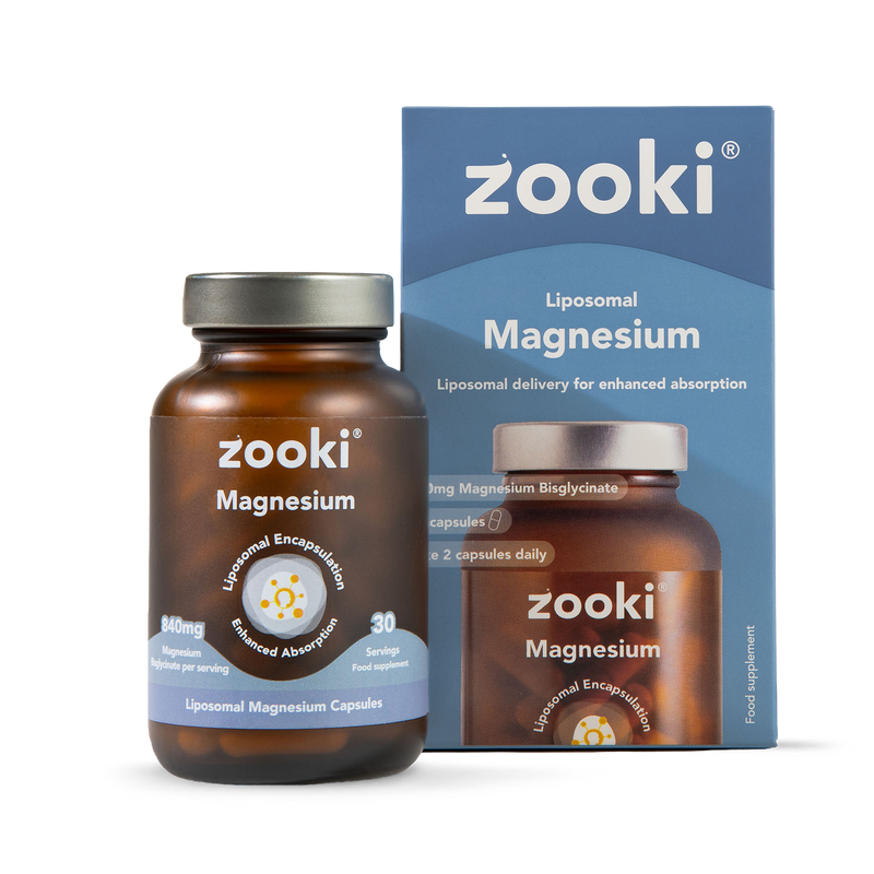 Zooki liposomal magnesium bisglycinate supplement 60 capsules, UK version