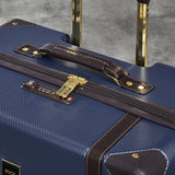 Rock Vintage 3 piece hardside luggage set in navy - British product