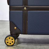 Rock Vintage 3 piece hardside luggage set in navy - British product