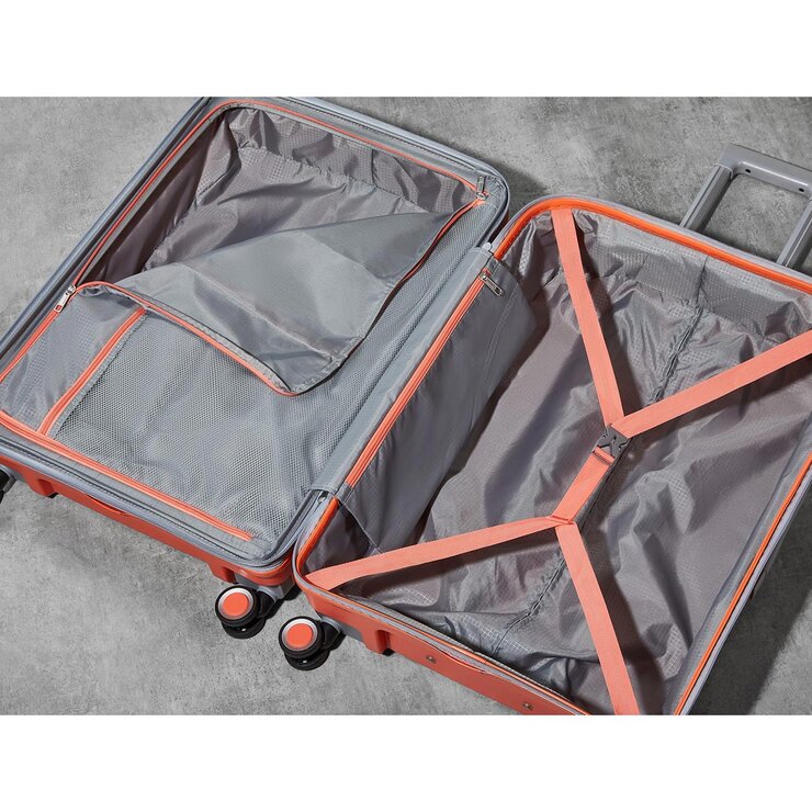 Rock Sunwave 3 piece hardside luggage set in peach (British brand)