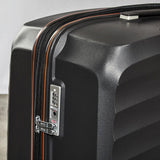 Rock 3 piece hardside luggage set in charcoal, imported from the UK