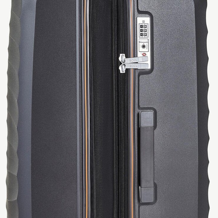 Rock 3 piece hardside luggage set in charcoal, imported from the UK