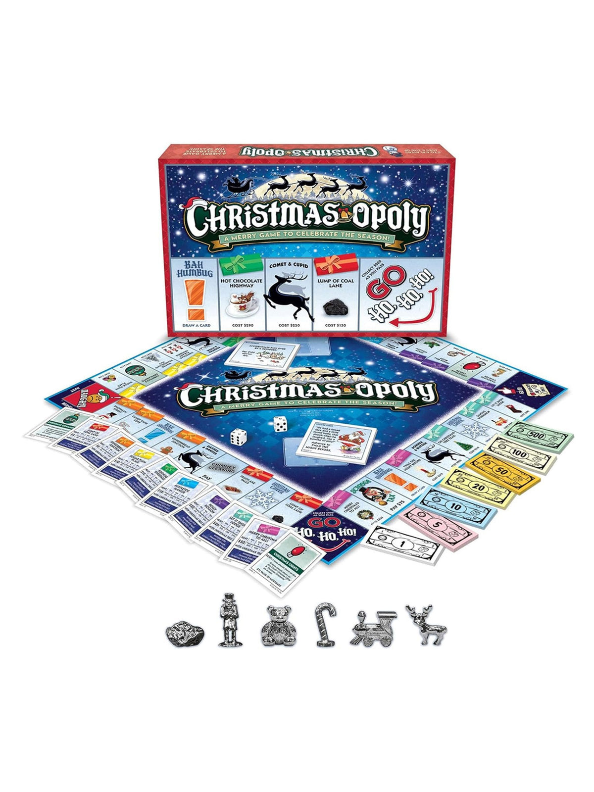 Cheatwell Games Christmas-Opoly board game - British product