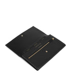 Smythson leather travel wallet with press-stud fastening (British brand)