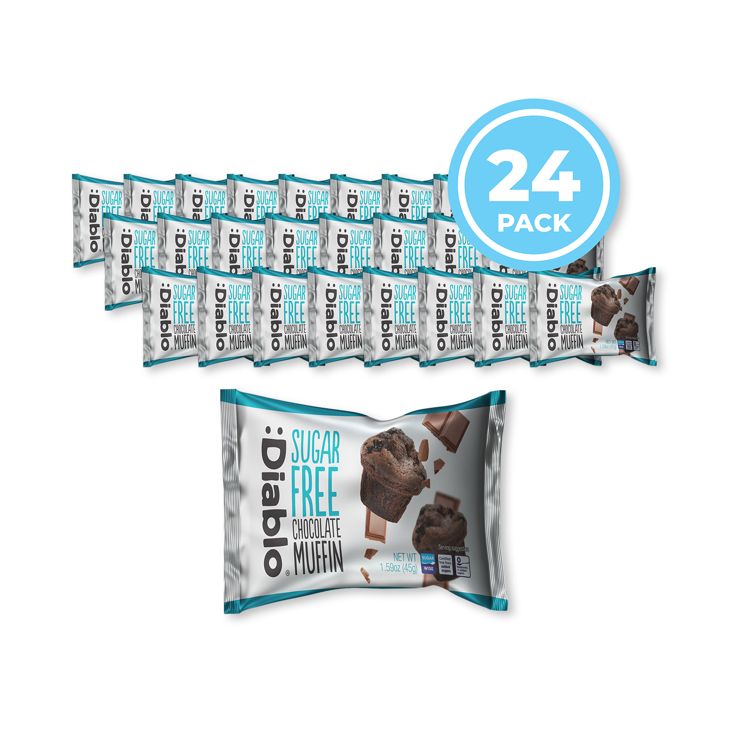 Diablo sugar free chocolate muffins pack of 24 (British brand)