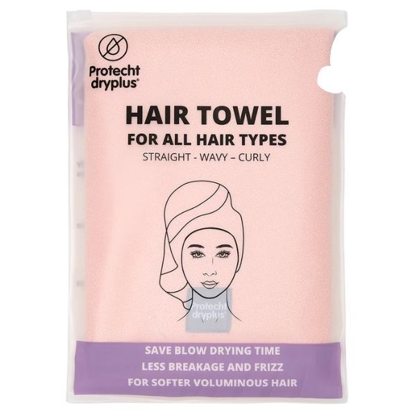 Protecht Dry Plus Hair Towel- Gossamer Pink GOODS Superdrug   