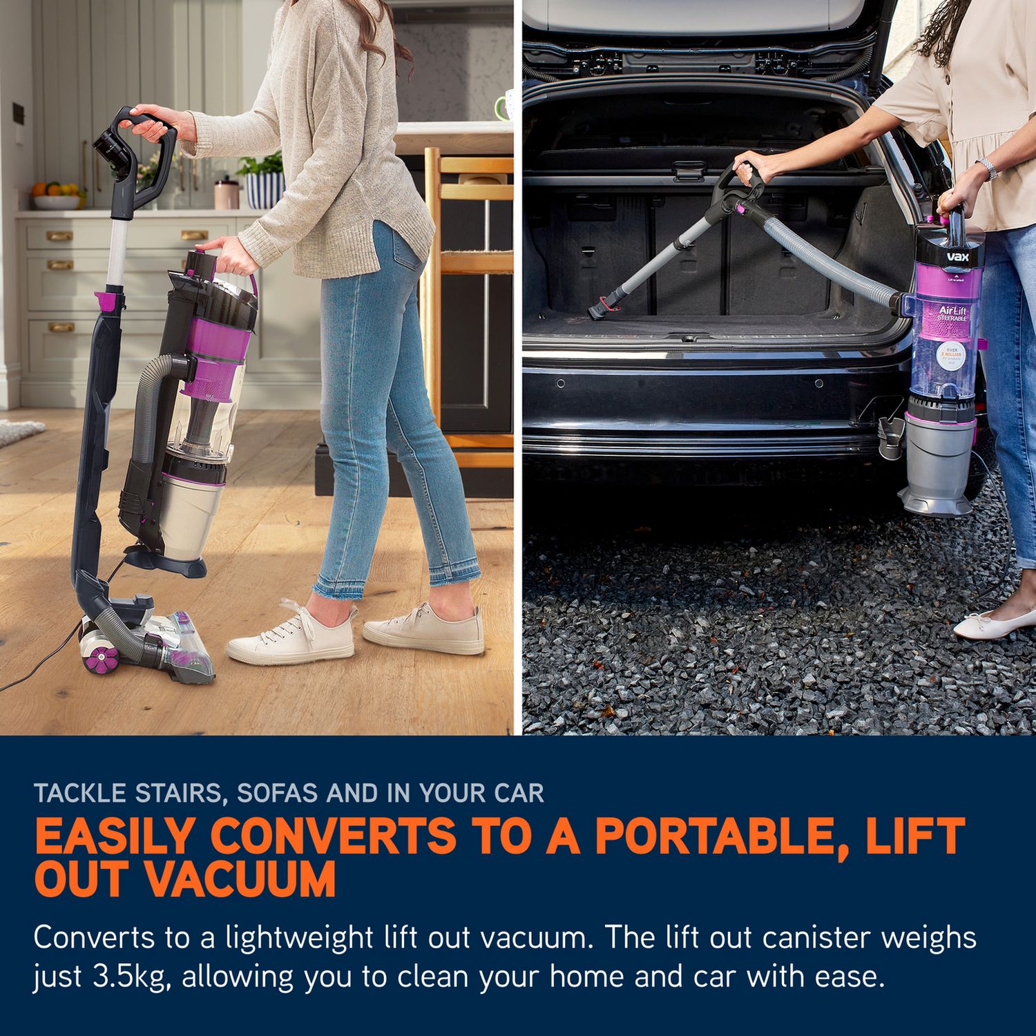 Vax upright vacuum cleaner Steerable Max Pet (British brand)