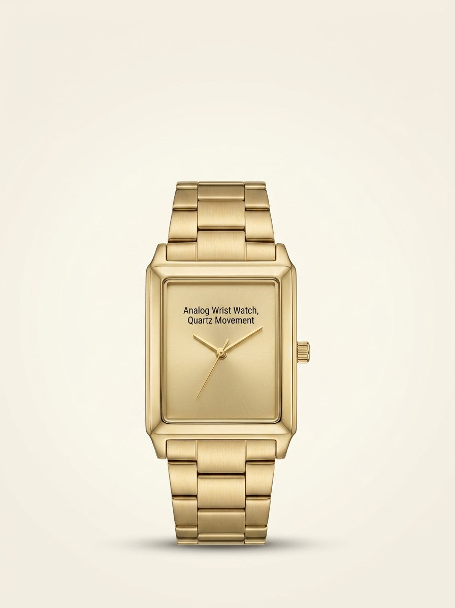 Vivienne Westwood gold rectangular watch with green dial, UK version