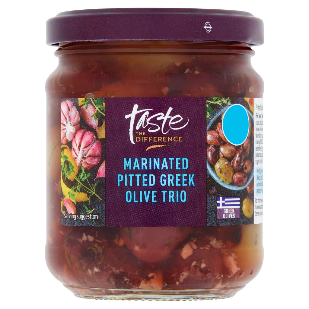 Sainsbury's Marinated Pitted Greek Olive Trio, Taste the Difference 190g (102*)