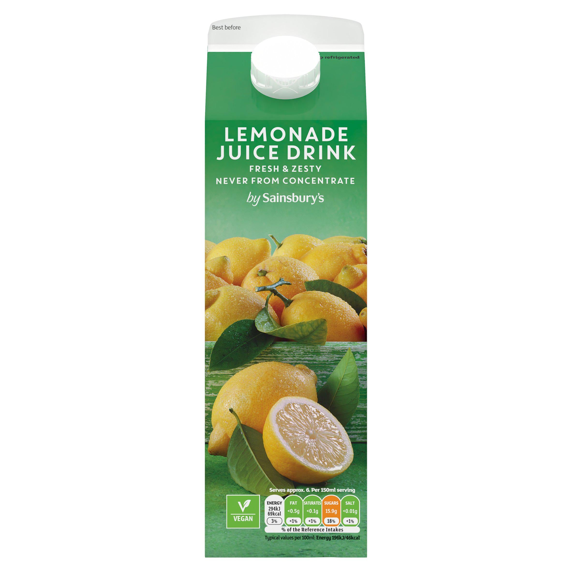 Sainsbury's Lemonade Juice Drink 1L (Sugar levy applied) All chilled juice Sainsburys   