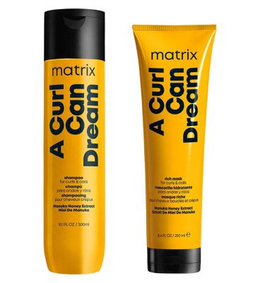 Matrix A Curl Can Dream Cleansing Shampoo and Mask with Manuka Honey Extract for Curls and Coils GOODS Boots   