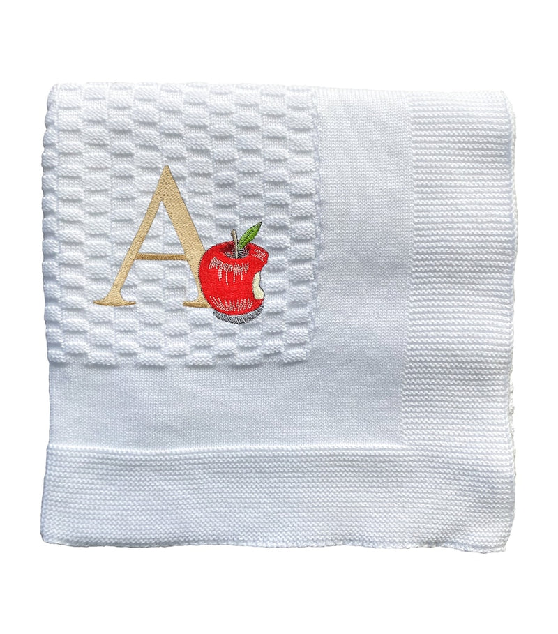 PAINT MY DREAMS Cotton 'A' Monogram Blanket (95cm x 95cm)