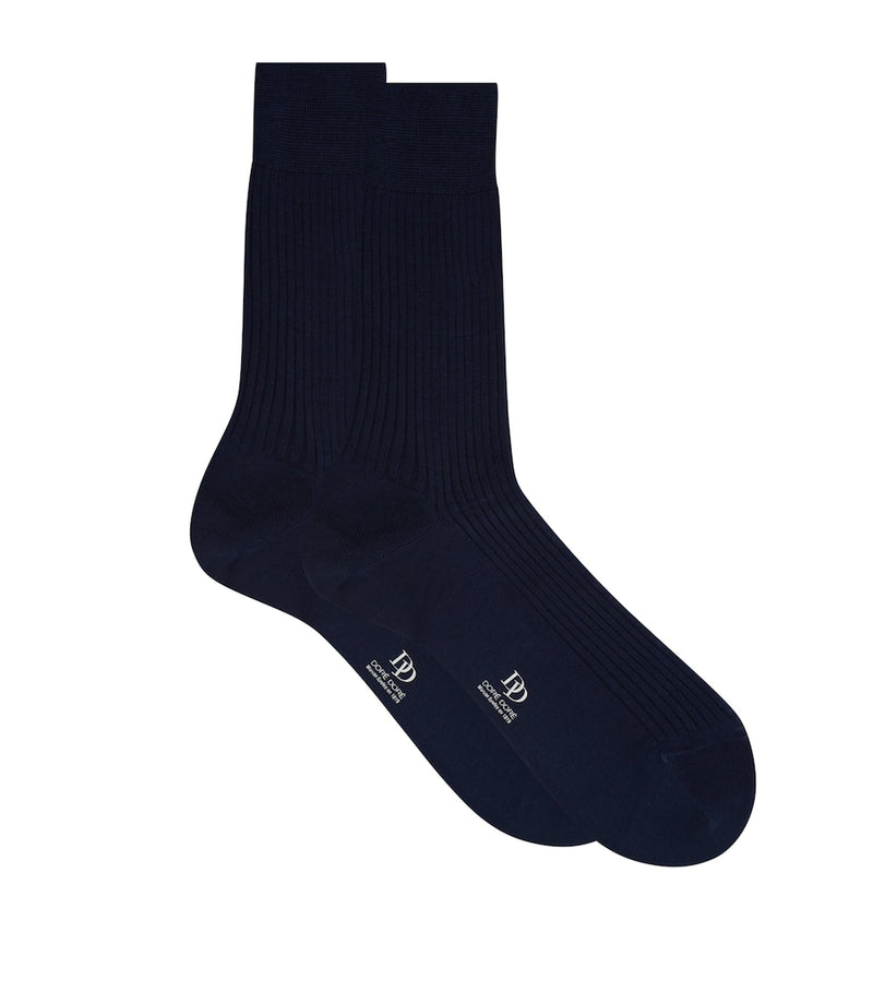 Doré Doré ribbed cotton socks, Italian made - British product