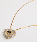 Valentino Garavani heart necklace with crystals, imported from the UK