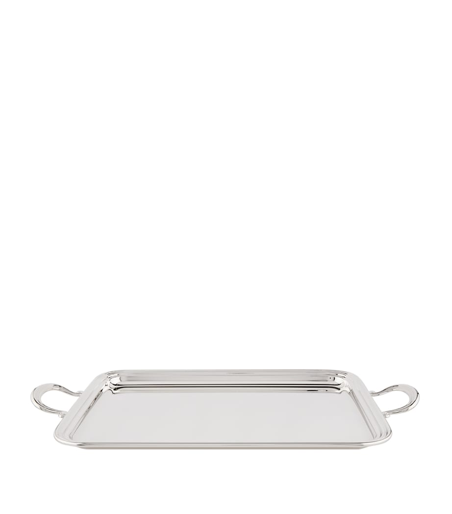 Greggio silver-plated tray with handles 41cm x 30cm - British product