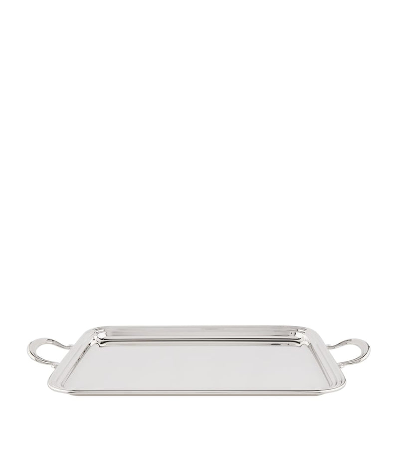 Greggio silver-plated tray with handles 41cm x 30cm - British product