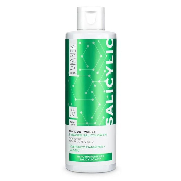 Vianek face toner with salicylic acid 200ml, imported from the UK