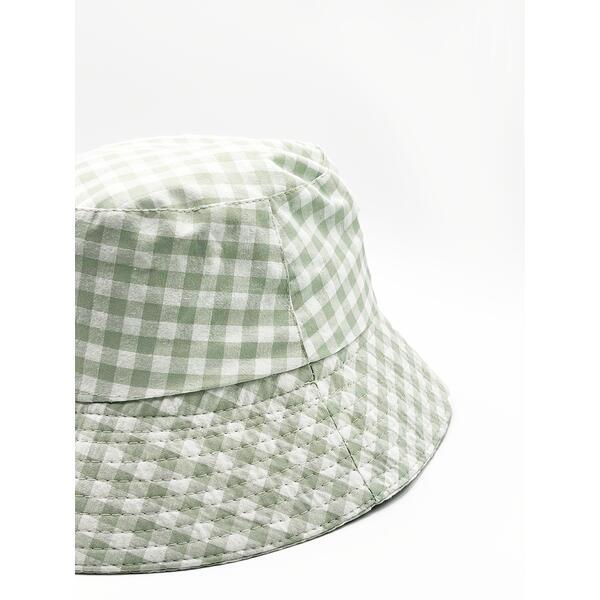 SVNX gingham bucket hat green and white 56cm (British brand)