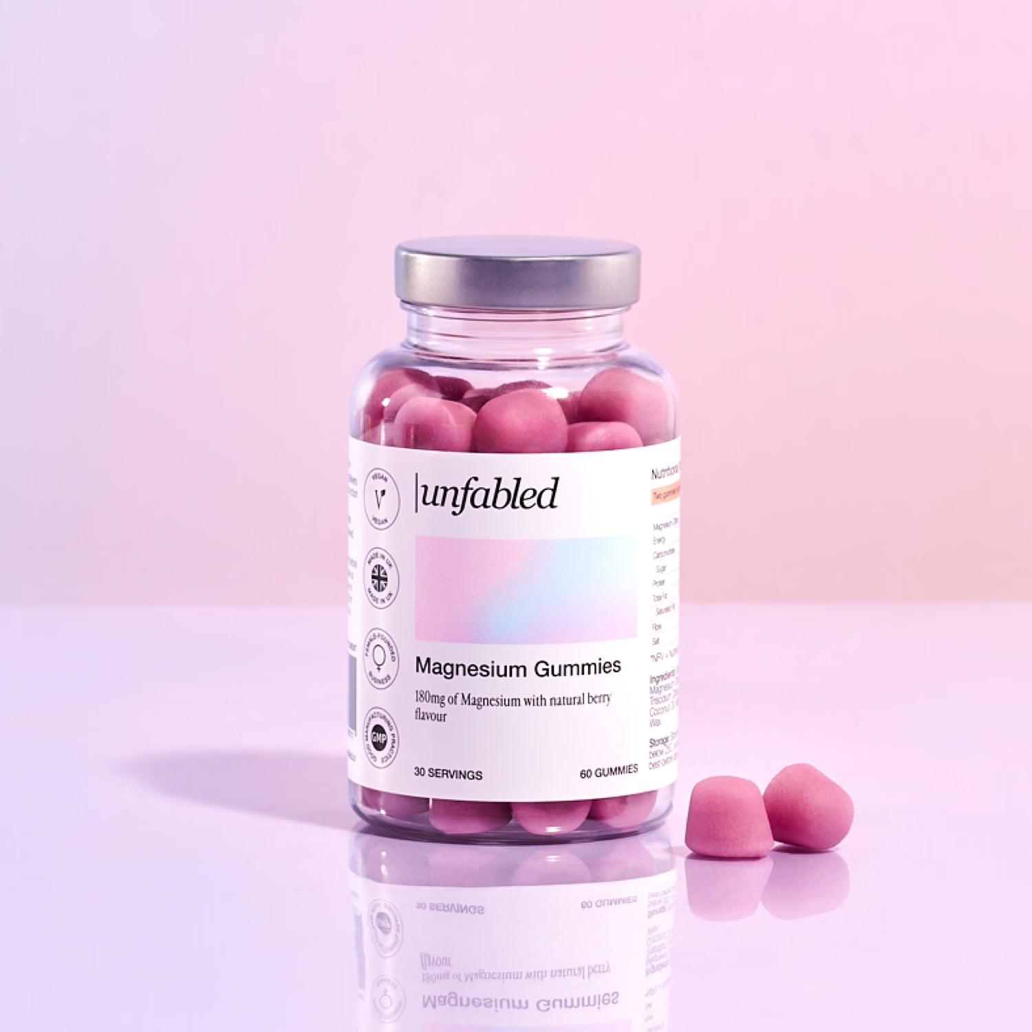 Unfabled Magnesium Gummies 60s, imported from the UK