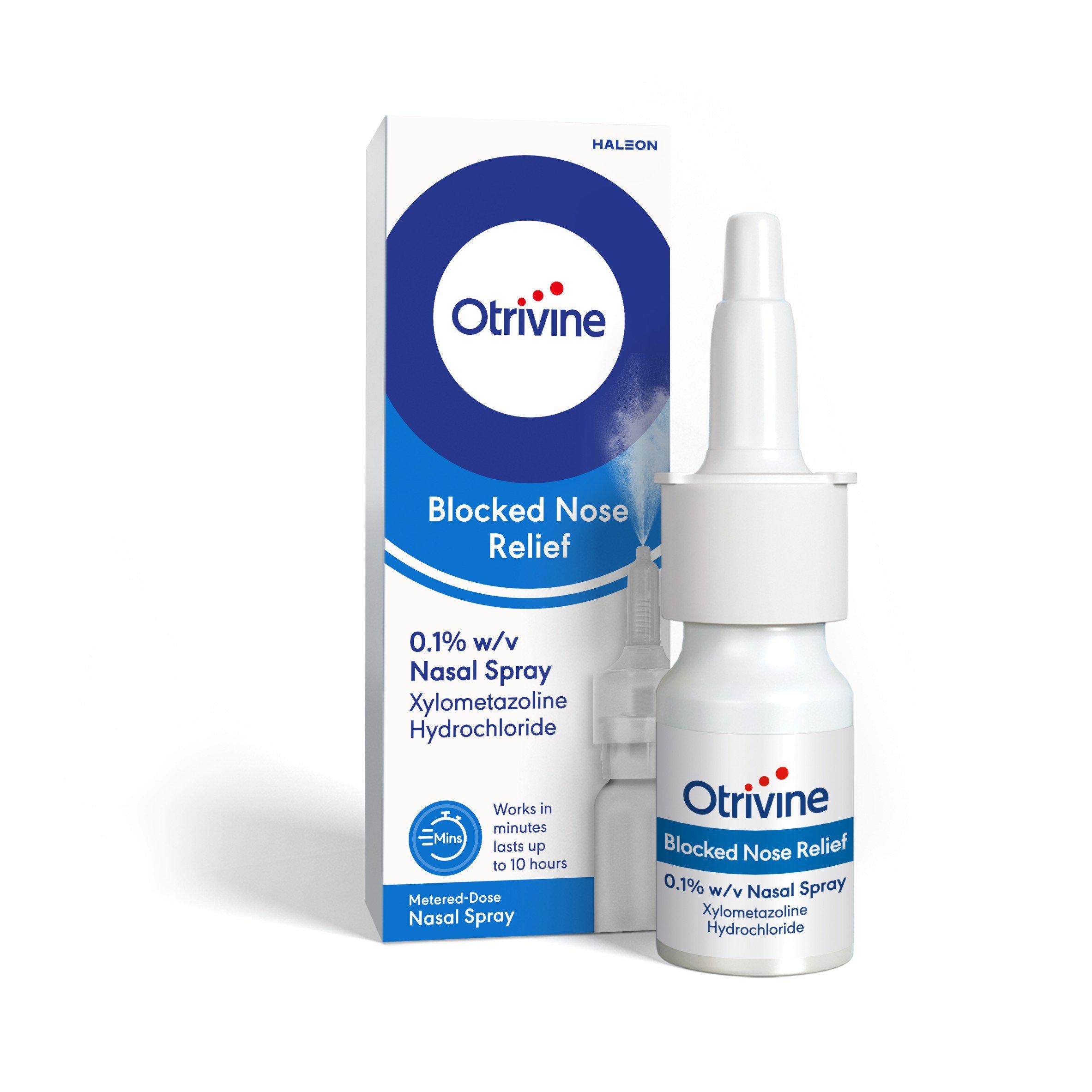 Otrivine Metered Dose Decongestant Nasal Spray 10ml cough cold & flu Sainsburys   