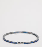 Tateossian tennis bracelet with blue spinel stones (British brand)