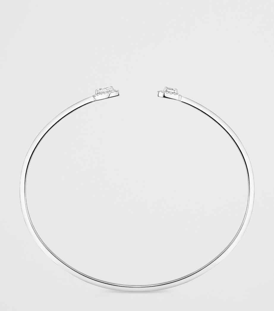 Messika My Twin white gold bangle with 0.35ct diamonds, UK version
